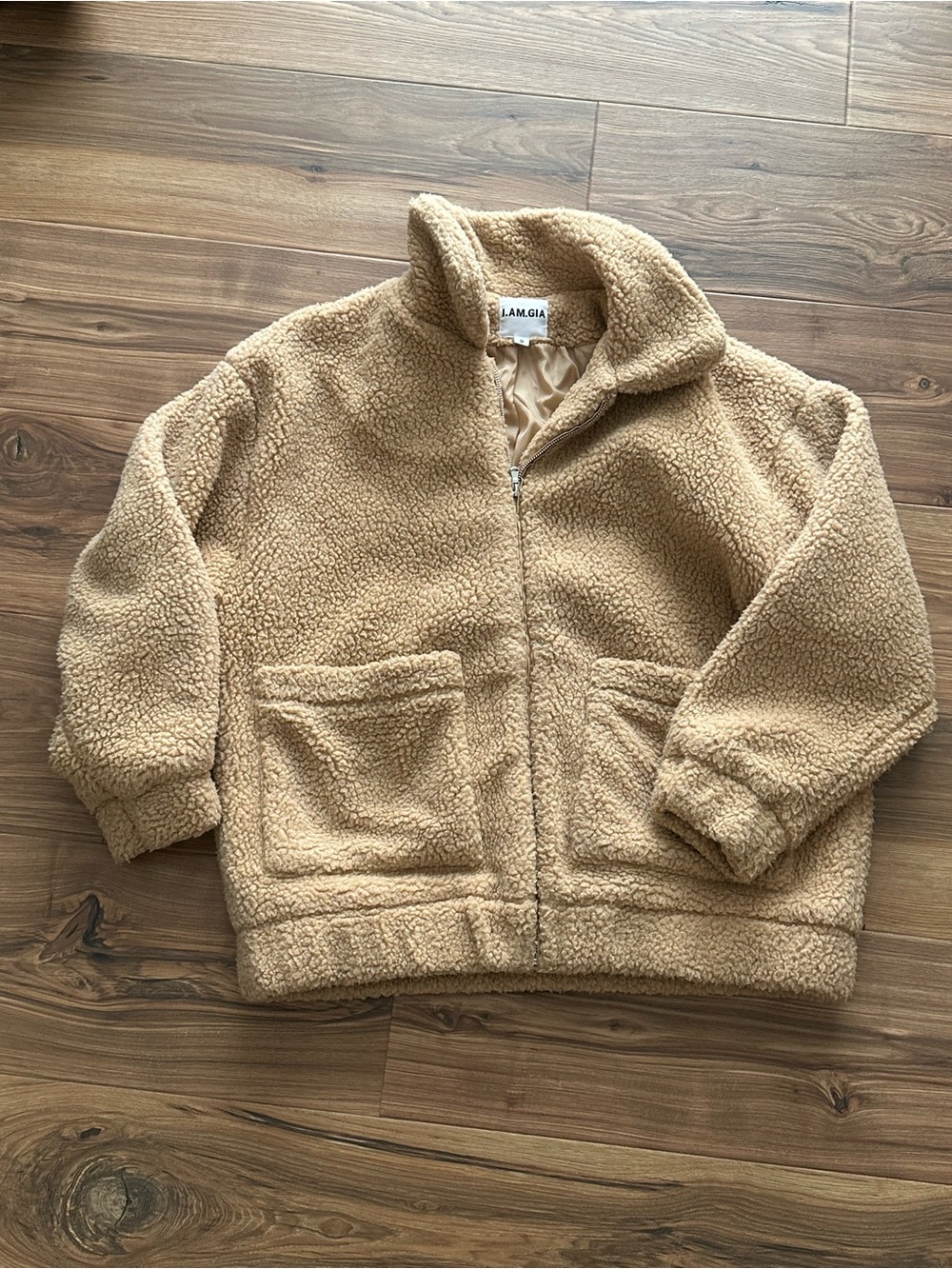 I.AM.GIA Teddy Puffer Jacket in Camel